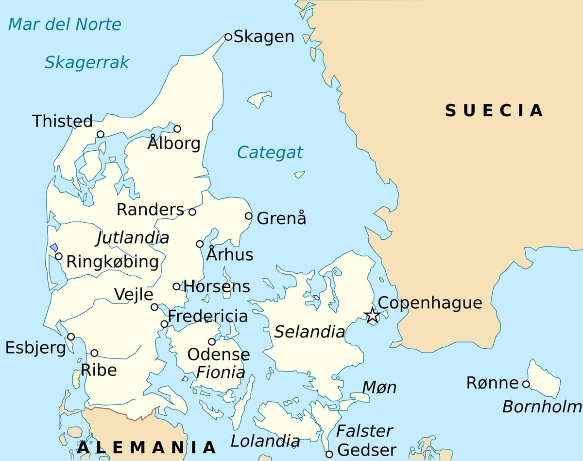 מפה של fredericia, דנמרק