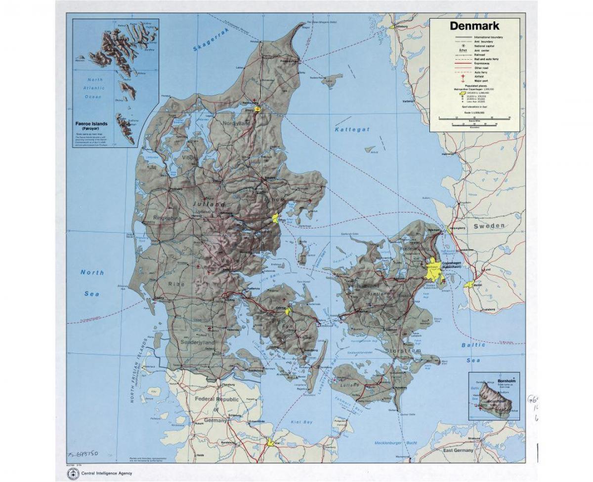 שדות תעופה בינלאומיים בדנמרק מפה