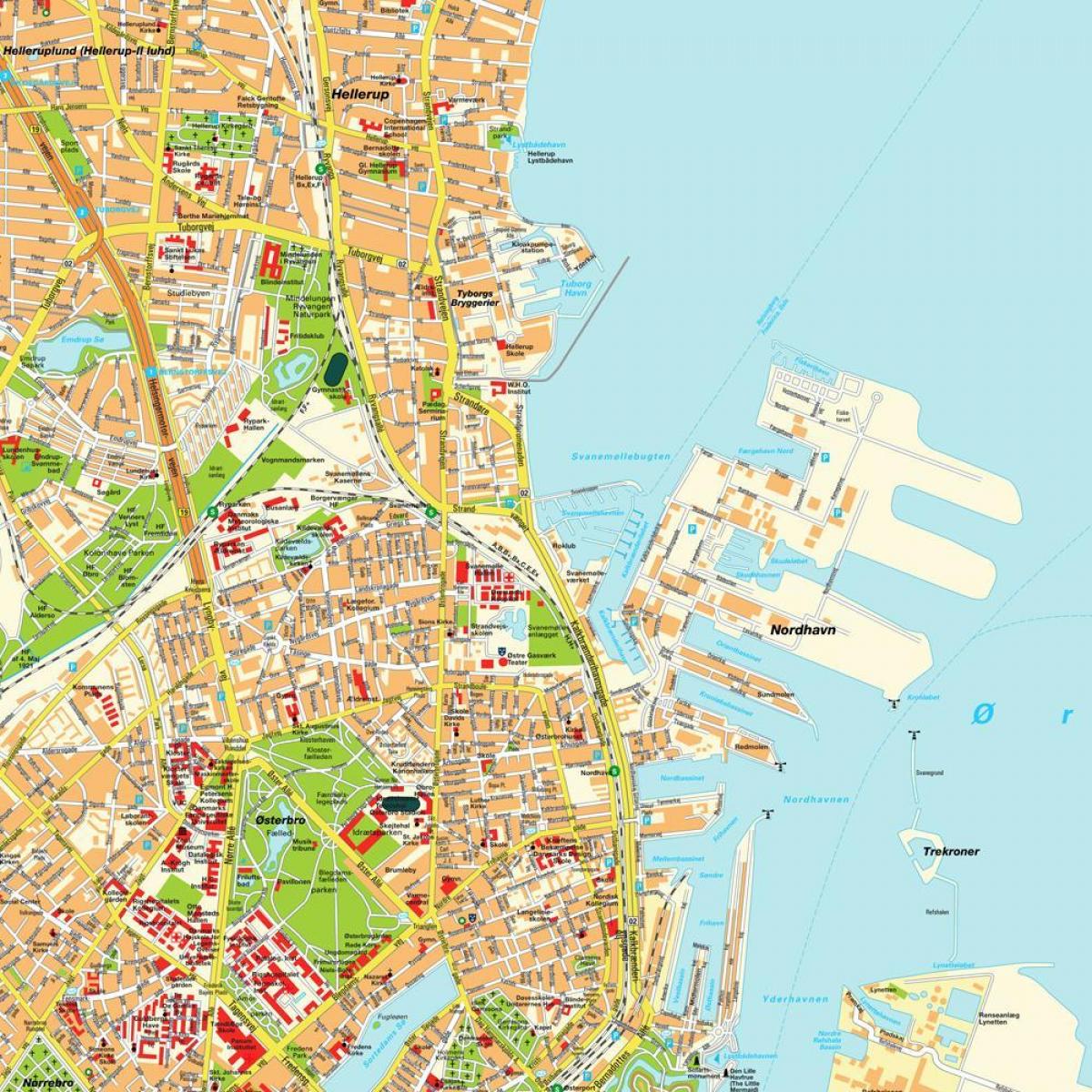 מפה של קופנהגן, דנמרק
