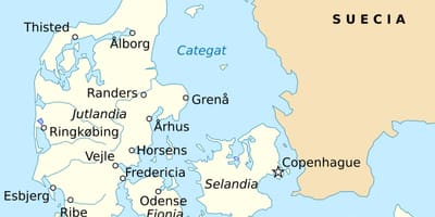 מפה של fredericia, דנמרק