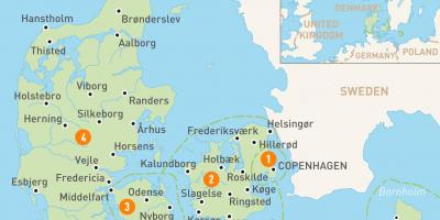 דנמרק מחוזות מפה